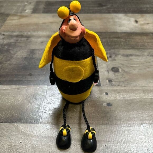 Russ Vintage Be Mine Bumble Bee Black Yellow with Dangle Legs Missing Heart - Picture 2 of 12